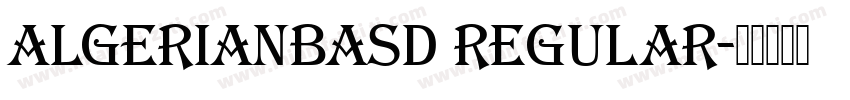 AlgerianBasD Regular字体转换